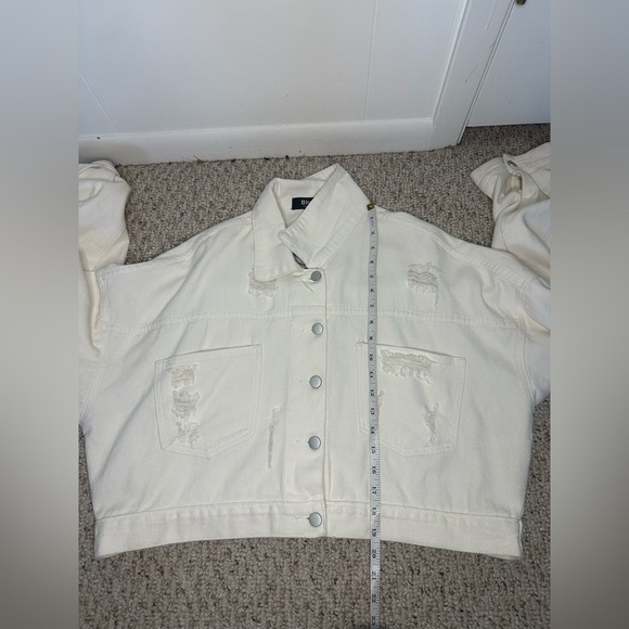 Blue B Rhinestone Fringe Denim Jacket size M/L - Picture 12 of 14